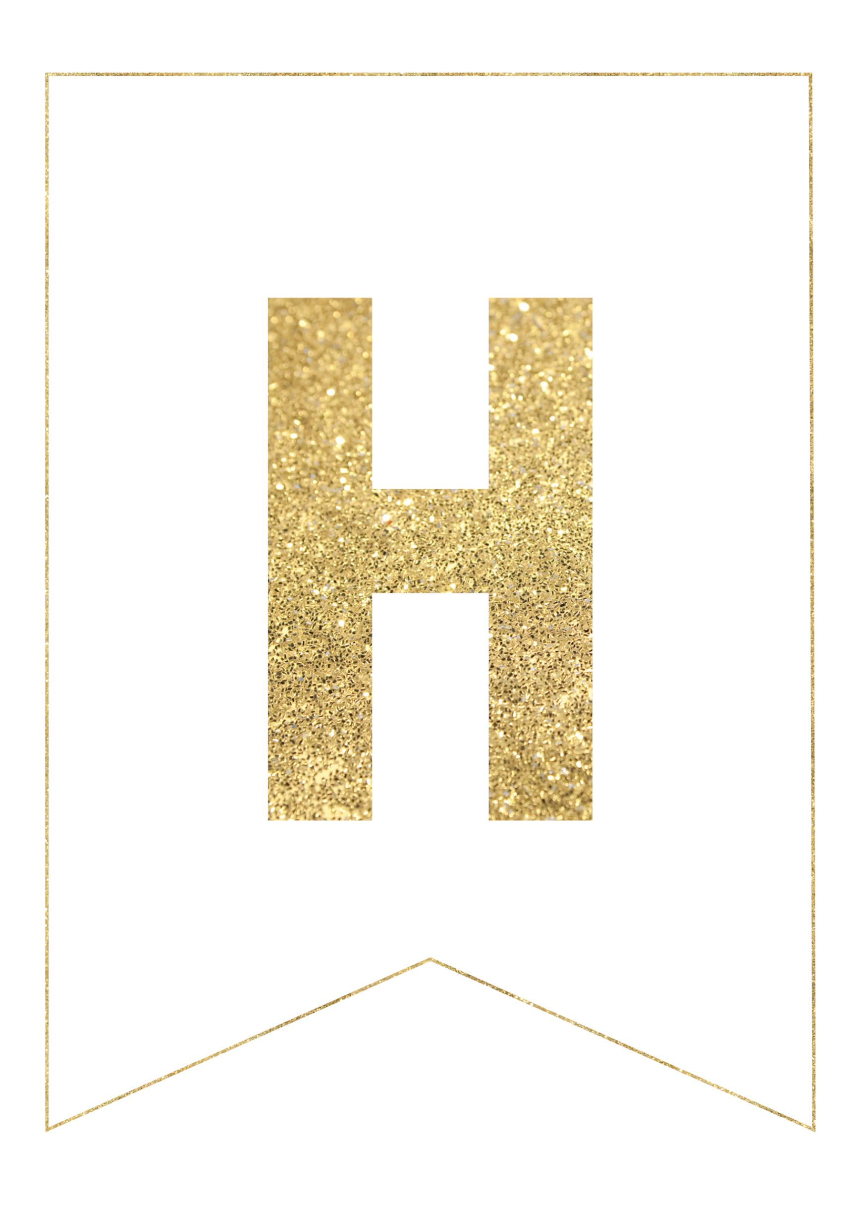 gold free printable banner letters - paper trail design